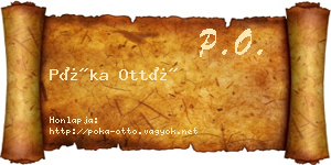 Póka Ottó névjegykártya